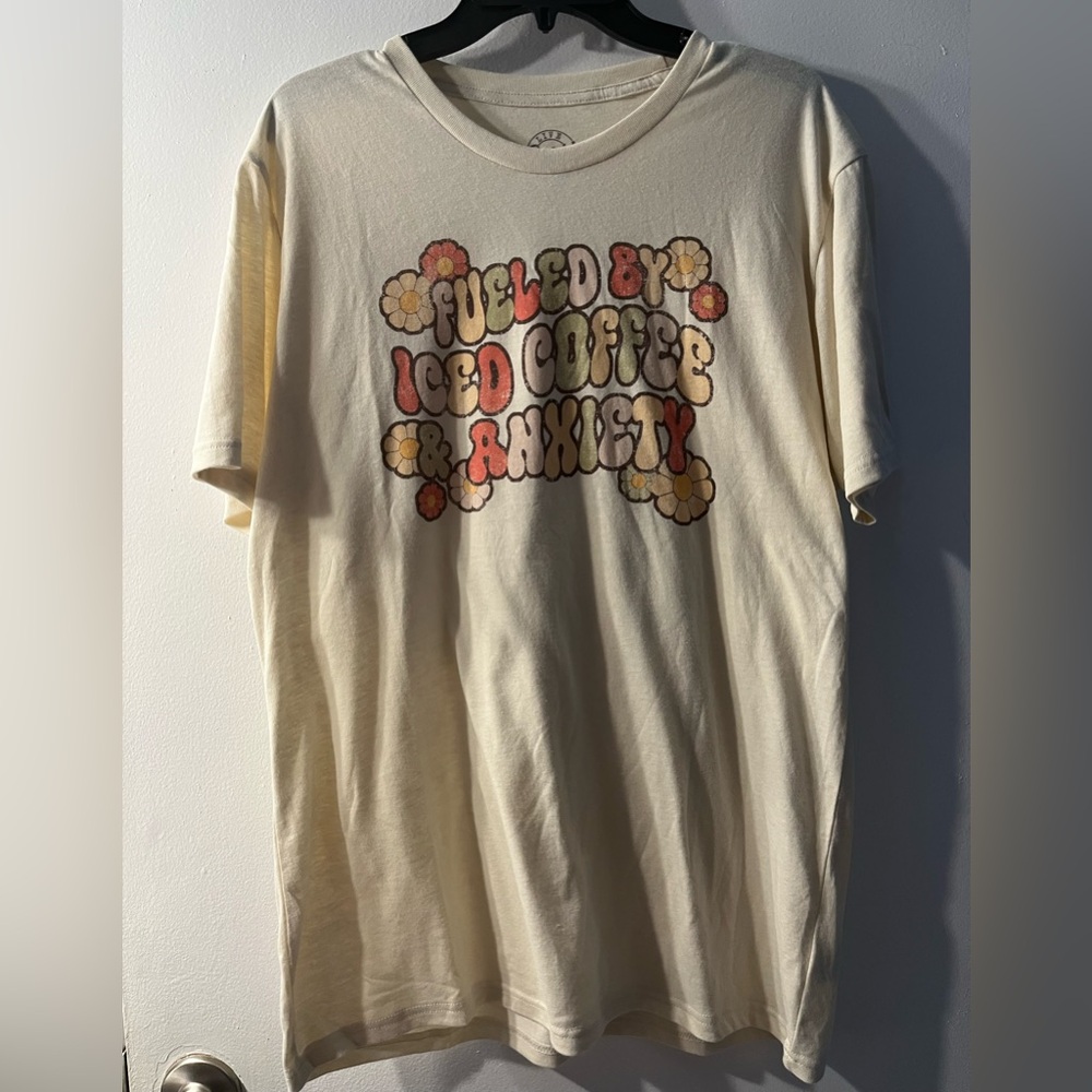 🌼 Graphic Short Sleeve Tee - Cream - Retro style